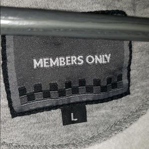 Members only grey zip up fleece jacket